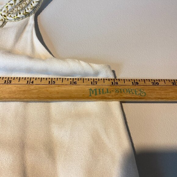 Lilly Pulitzer Women M Valli Soft Shirt Dress Mini White Gold Sparkle Rhinestone - Picture 8 of 10